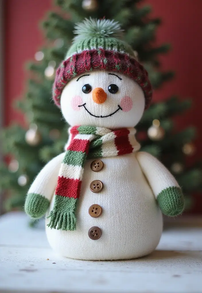 29 Snowman Craft Ideas That Are Fun, Festive, and Cute - 1. Sock Snowman