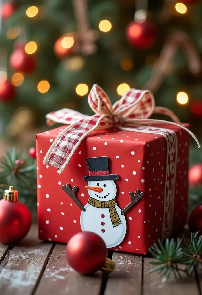 29 Snowman Craft Ideas That Are Fun, Festive, and Cute - 29. Snowman Gift Wrapping