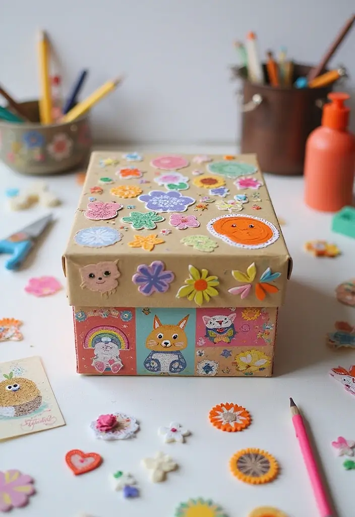 29 Treasure Box Ideas That Keep Special Items Safe and Fun - 2. Upcycled Shoe Box Treasure Cove
