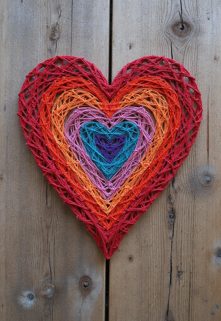 29 Valentines Craft Ideas That Make Gifts Extra Special - 12. String Art Love