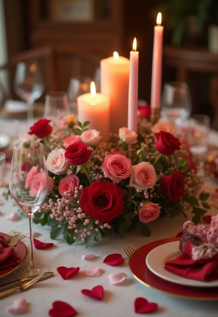 29 Valentines Craft Ideas That Make Gifts Extra Special - 20. Valentine’s Day Table Centerpiece