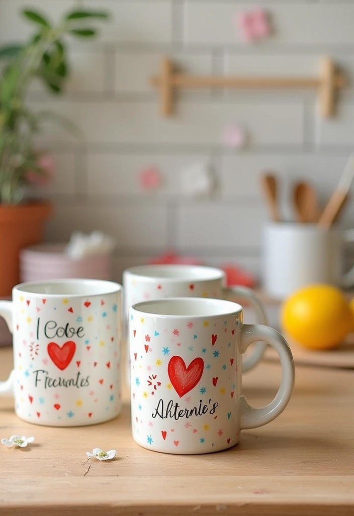 29 Valentines Craft Ideas That Make Gifts Extra Special - 23. Valentine’s Day Mugs