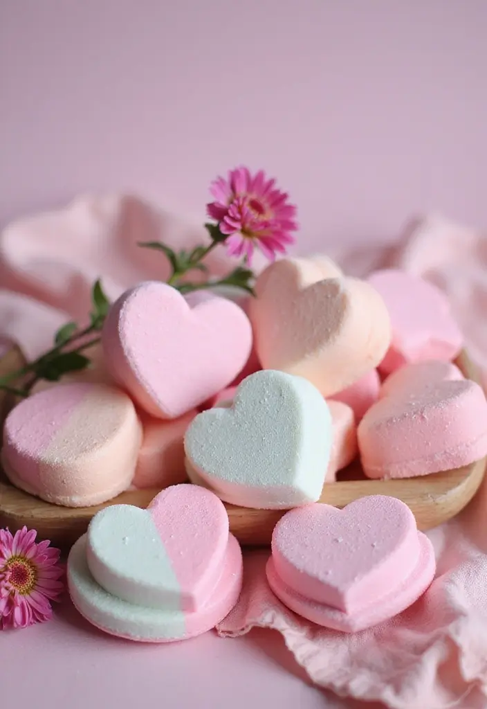 29 Valentines Craft Ideas That Make Gifts Extra Special - 7. Heart-Shaped Bath Bombs