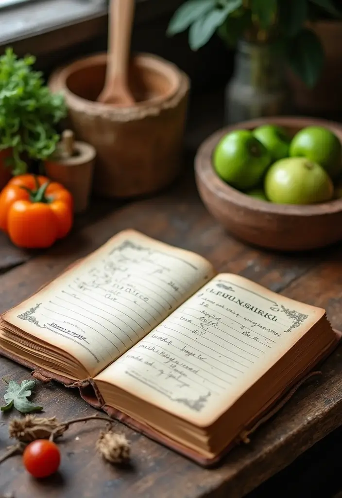 29 Vintage Journal Ideas Simple That Add Classic Style to Your Planning - 13. Vintage Recipe Journals