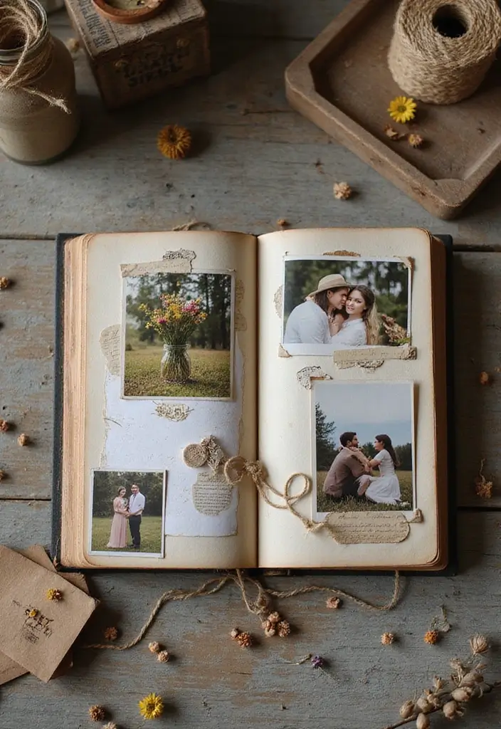 29 Vintage Journal Ideas Simple That Add Classic Style to Your Planning - 4. Rustic Scrapbooks