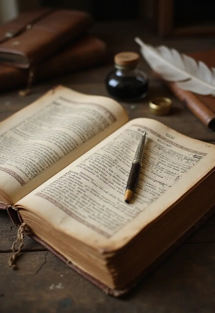 29 Vintage Journal Ideas Simple That Add Classic Style to Your Planning - 5. Antique Ledger Journals