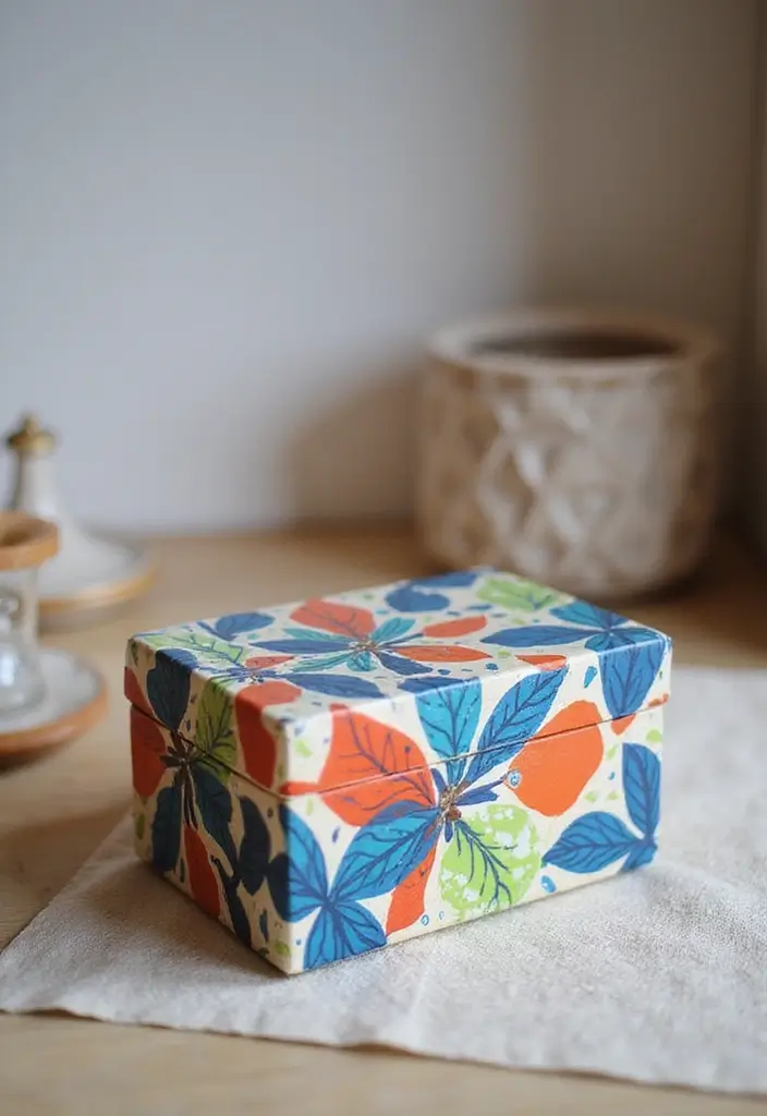 29 Wooden Jewelry Box Painting Ideas That Are Stylish and Personalized - 16. Geometric Patterns
