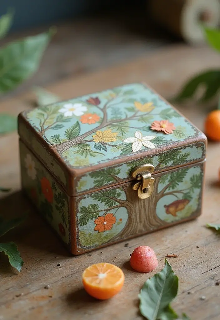29 Wooden Jewelry Box Painting Ideas That Are Stylish and Personalized - 23. Eco-Friendly Nature