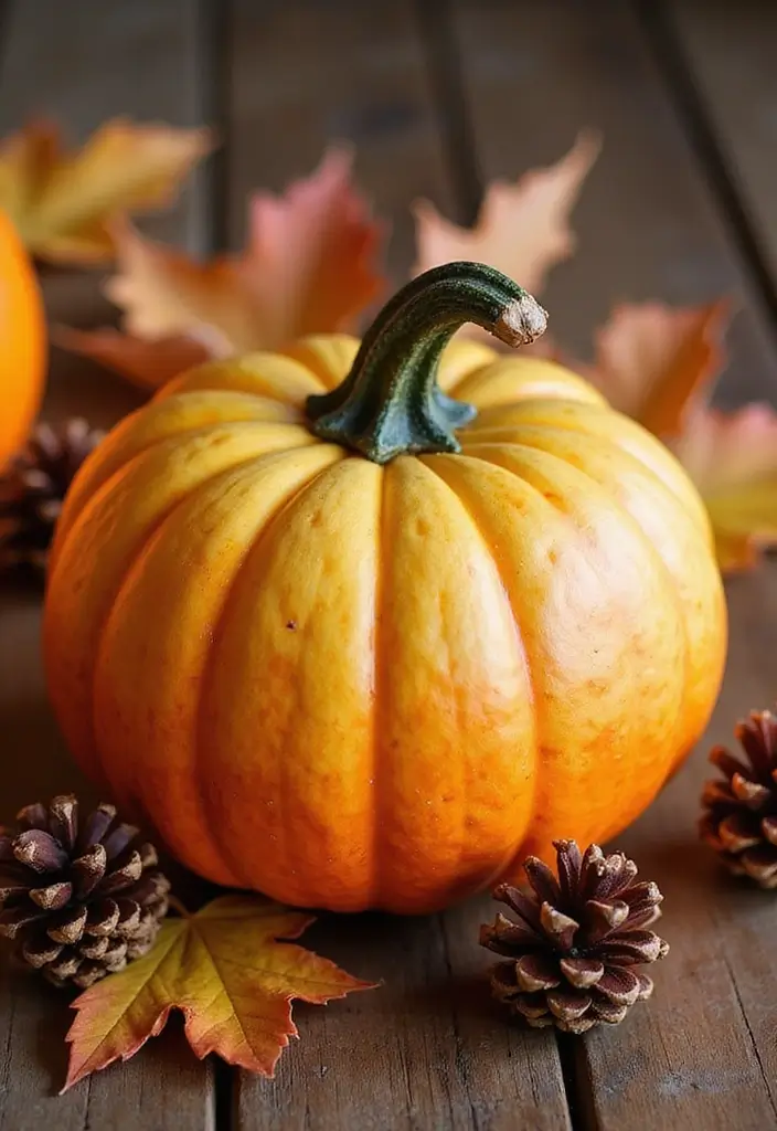 29 Wooden Pumpkin Painting Ideas That Add Rustic Charm to Your Home - 11. Ombre Pumpkin Design