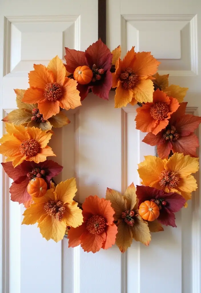 30+ Autumn Craft Ideas For Adults That Make Cozy Seasonal Decor 83 30+ Autumn Craft Ideas For Adults That Make Cozy Seasonal Decor - 15. Coffee Filter Fall Wreath