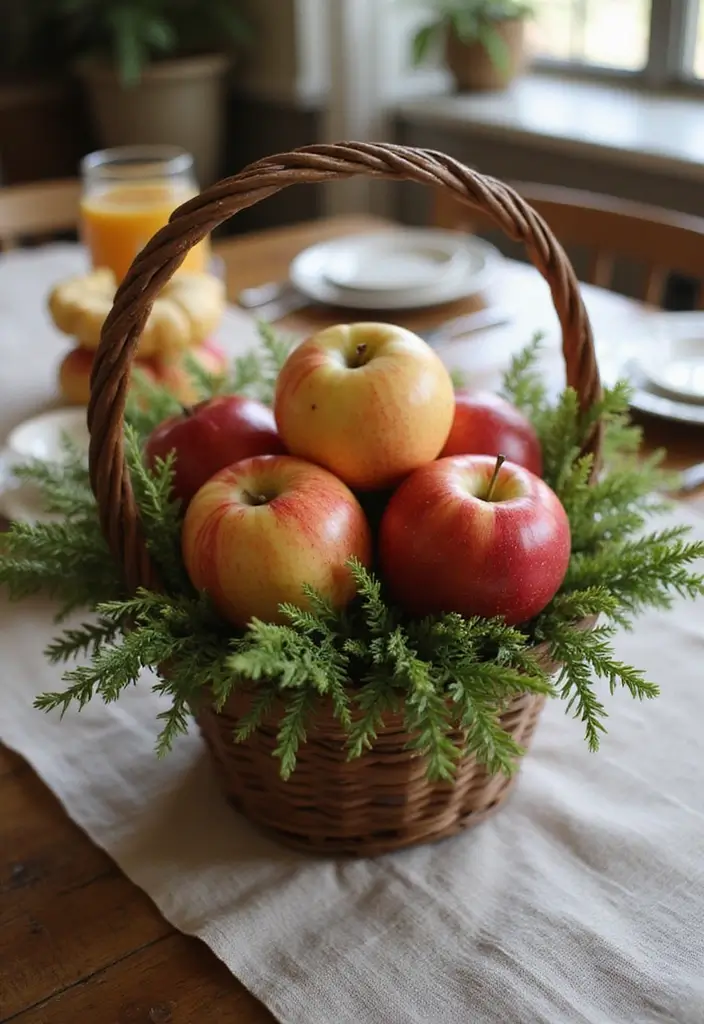 30+ Autumn Craft Ideas For Adults That Make Cozy Seasonal Decor 95 30+ Autumn Craft Ideas For Adults That Make Cozy Seasonal Decor - 17. Apple Basket Centerpiece