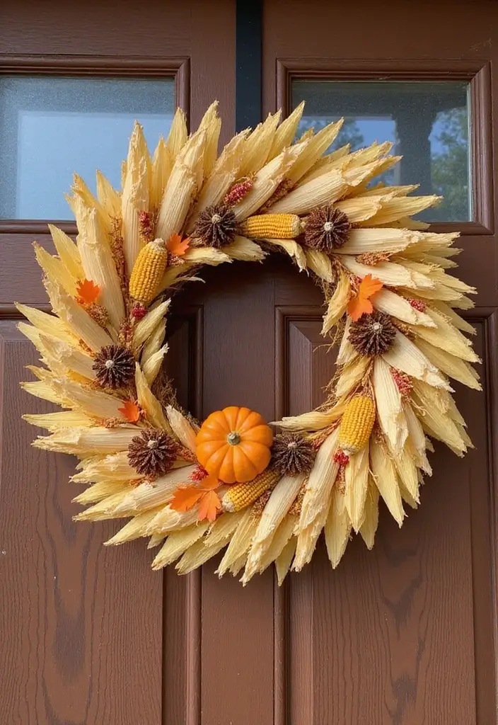 30+ Autumn Craft Ideas For Adults That Make Cozy Seasonal Decor 30 30+ Autumn Craft Ideas For Adults That Make Cozy Seasonal Decor - 6. Corn Husk Wreath