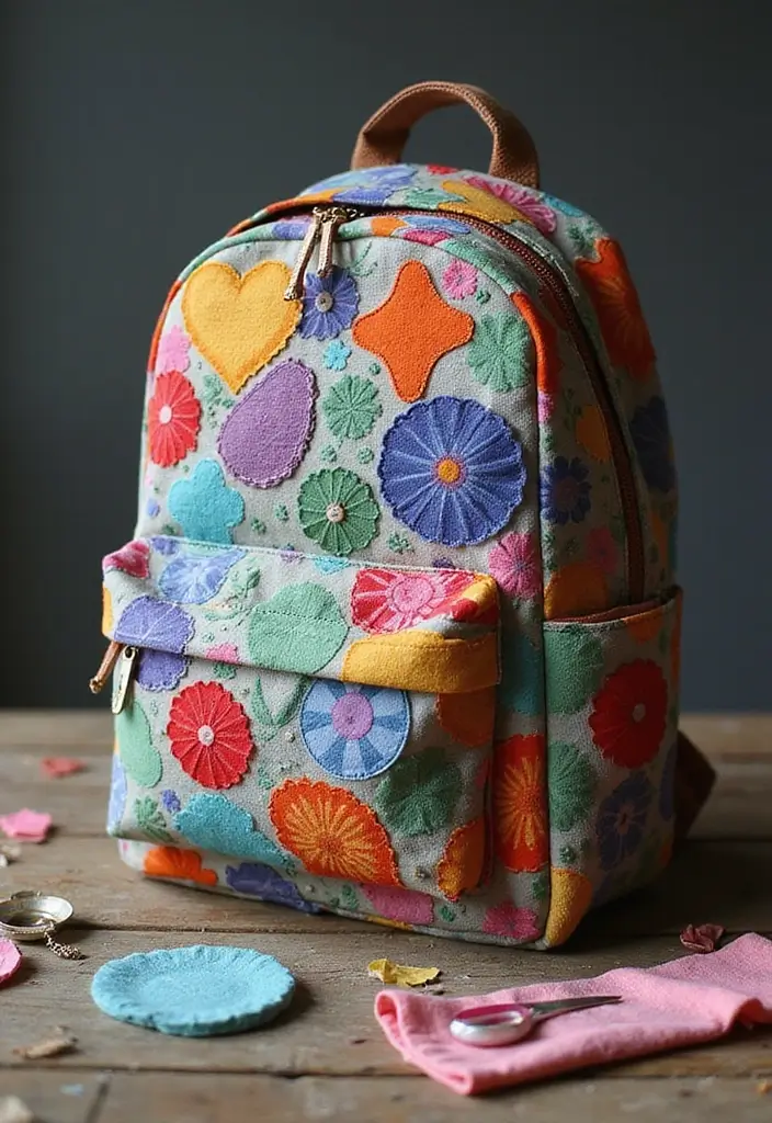 30+ Backpack Decoration Ideas That Make School Bags Cute and Unique - 2. DIY Fabric Patches