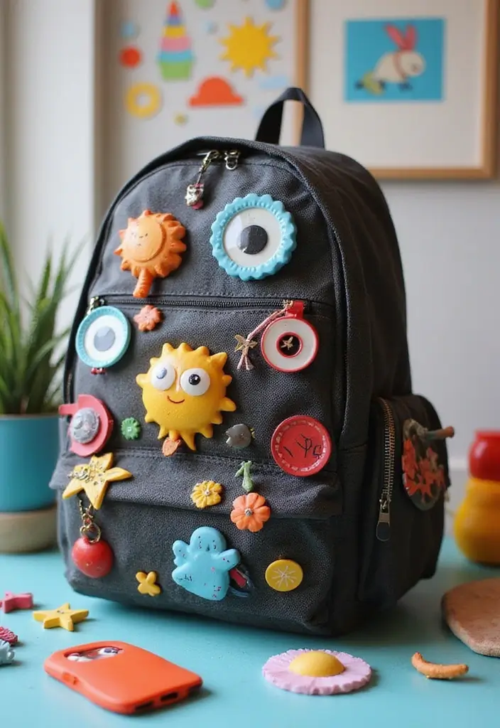 30+ Backpack Decoration Ideas That Make School Bags Cute and Unique - 20. Fun Magnetic Accessories