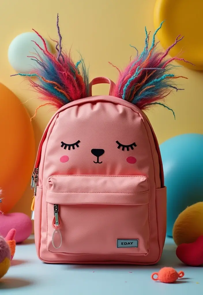 30+ Backpack Decoration Ideas That Make School Bags Cute and Unique - 26. Quirky Animal Whiskers
