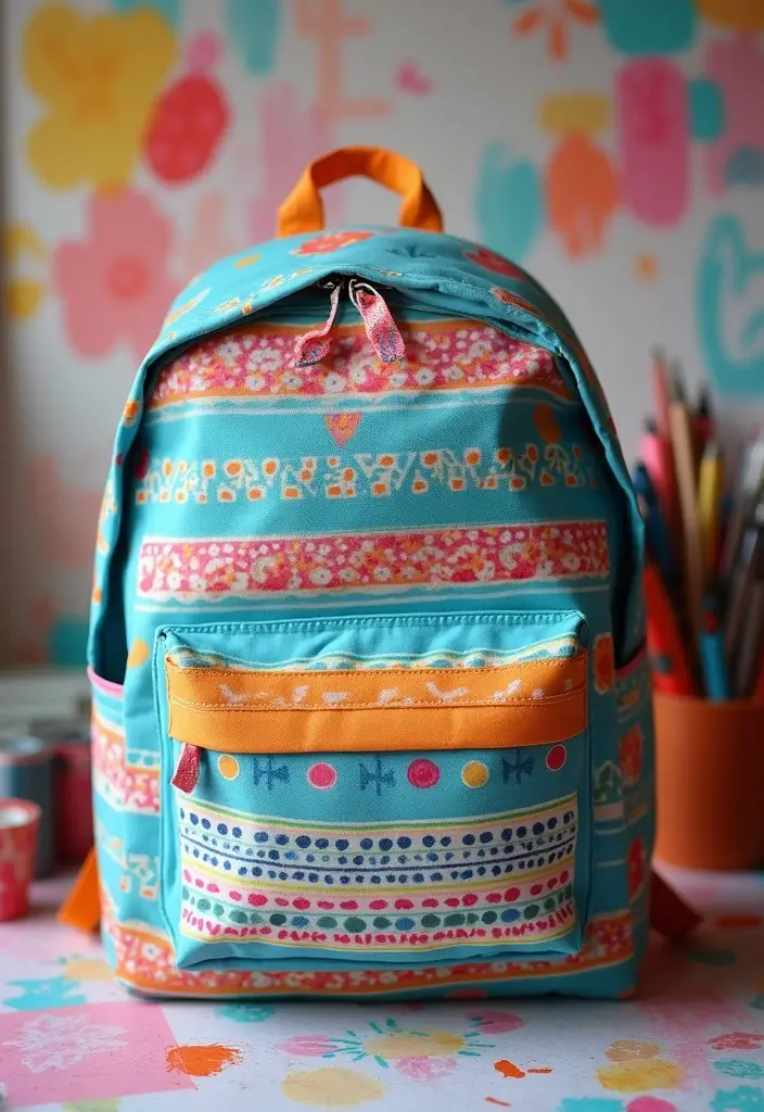 30+ Backpack Decoration Ideas That Make School Bags Cute and Unique - 30. Colorful Washi Tape Designs
