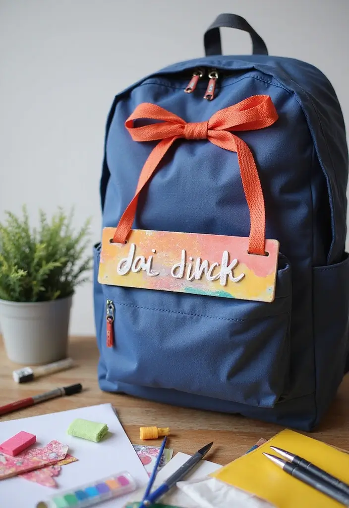 30+ Backpack Decoration Ideas That Make School Bags Cute and Unique - 6. Personalized Name Tags
