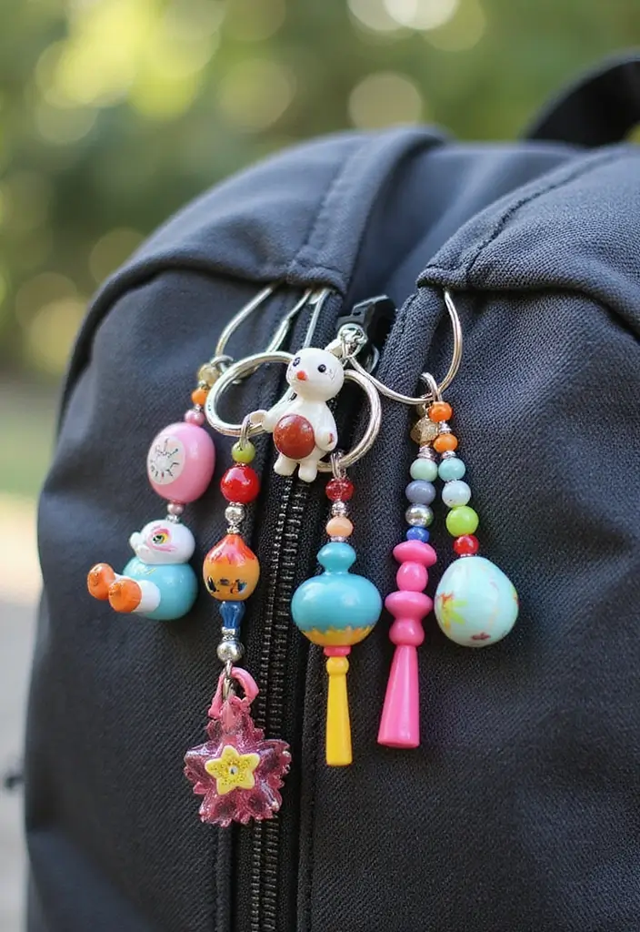 30+ Backpack Decoration Ideas That Make School Bags Cute and Unique - 7. Fun Zipper Pulls