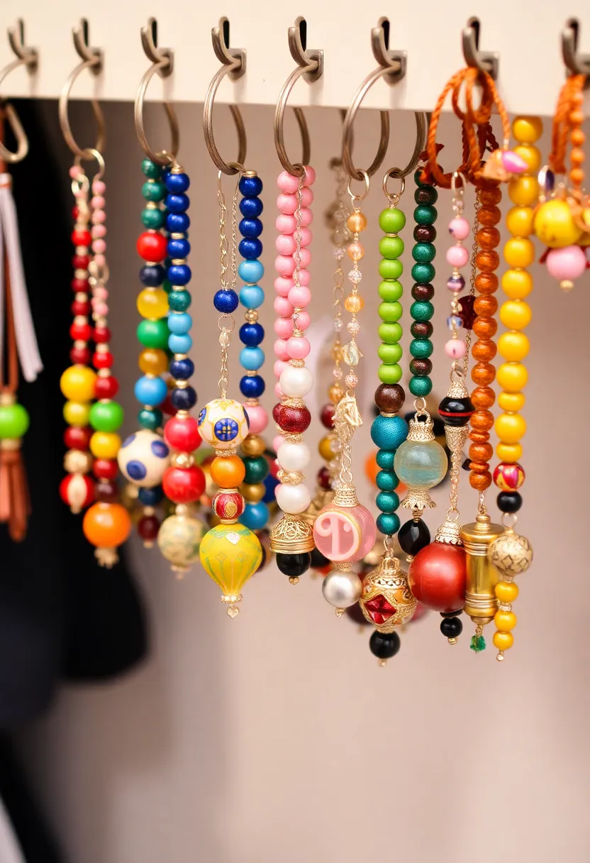 30+ Bead Craft Ideas That Turn Tiny Beads Into Stunning Art - 10. Beaded Keychains