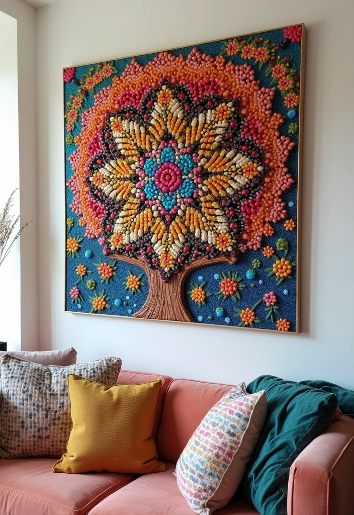 30+ Bead Craft Ideas That Turn Tiny Beads Into Stunning Art - 2. Beaded Wall Art