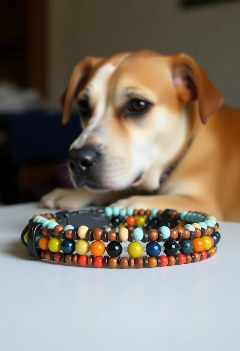 30+ Bead Craft Ideas That Turn Tiny Beads Into Stunning Art - 20. Beaded Dog Collars