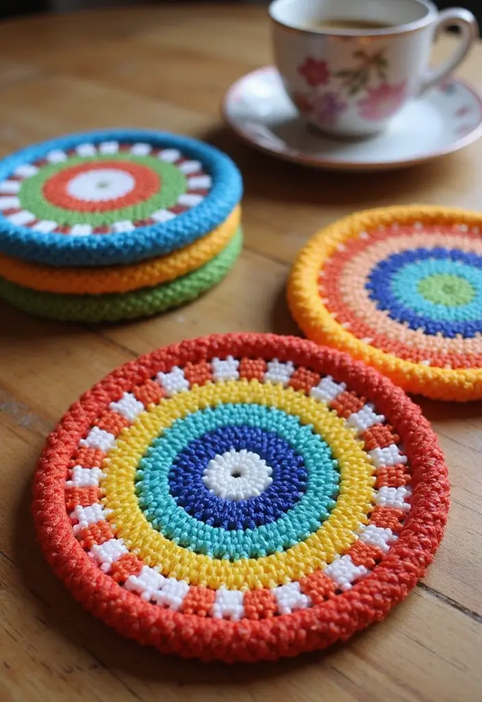 30+ Bead Craft Ideas That Turn Tiny Beads Into Stunning Art - 3. Beaded Coasters