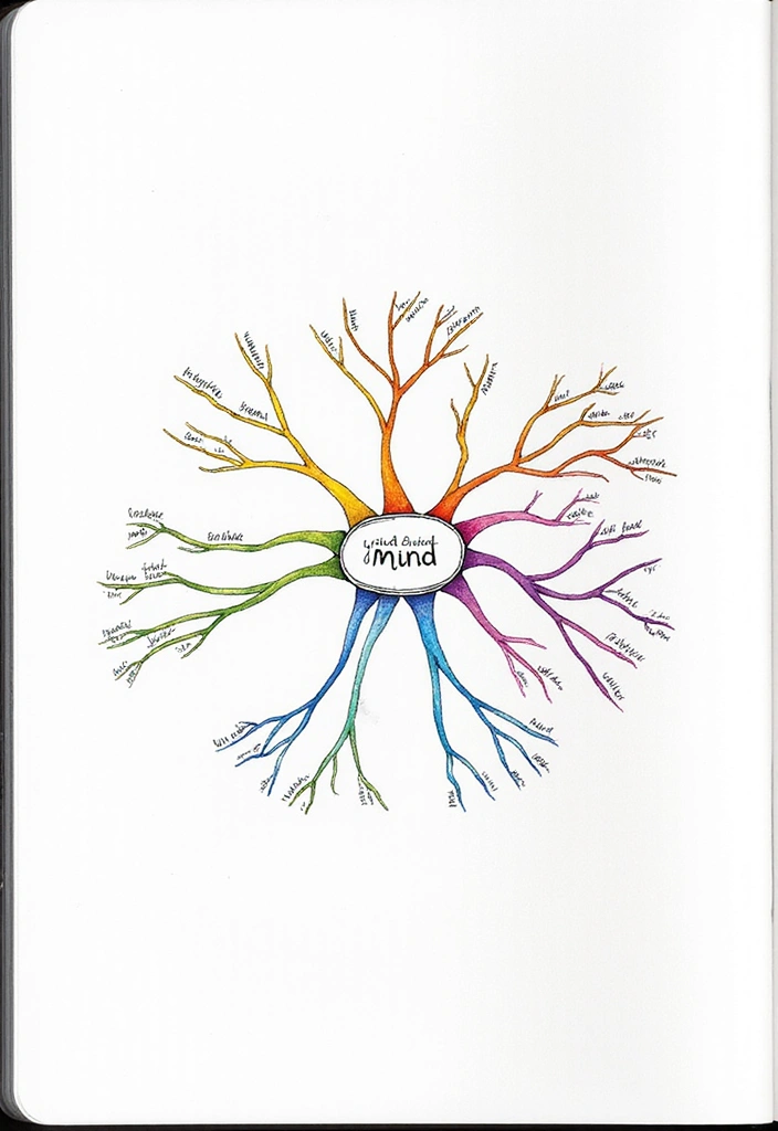 30+ Black and White Journal Ideas That Make Writing Stylish and Chic - 12. Mind Mapping Ideas