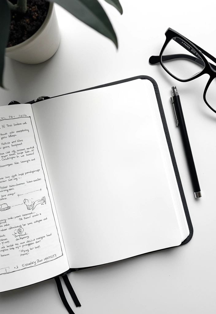 30+ Black and White Journal Ideas That Make Writing Stylish and Chic - 17. Illustrated Book Reviews