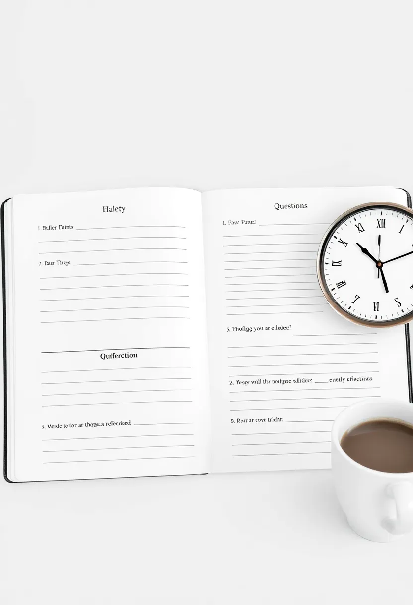 30+ Black and White Journal Ideas That Make Writing Stylish and Chic - 8. Monthly Reflection Pages