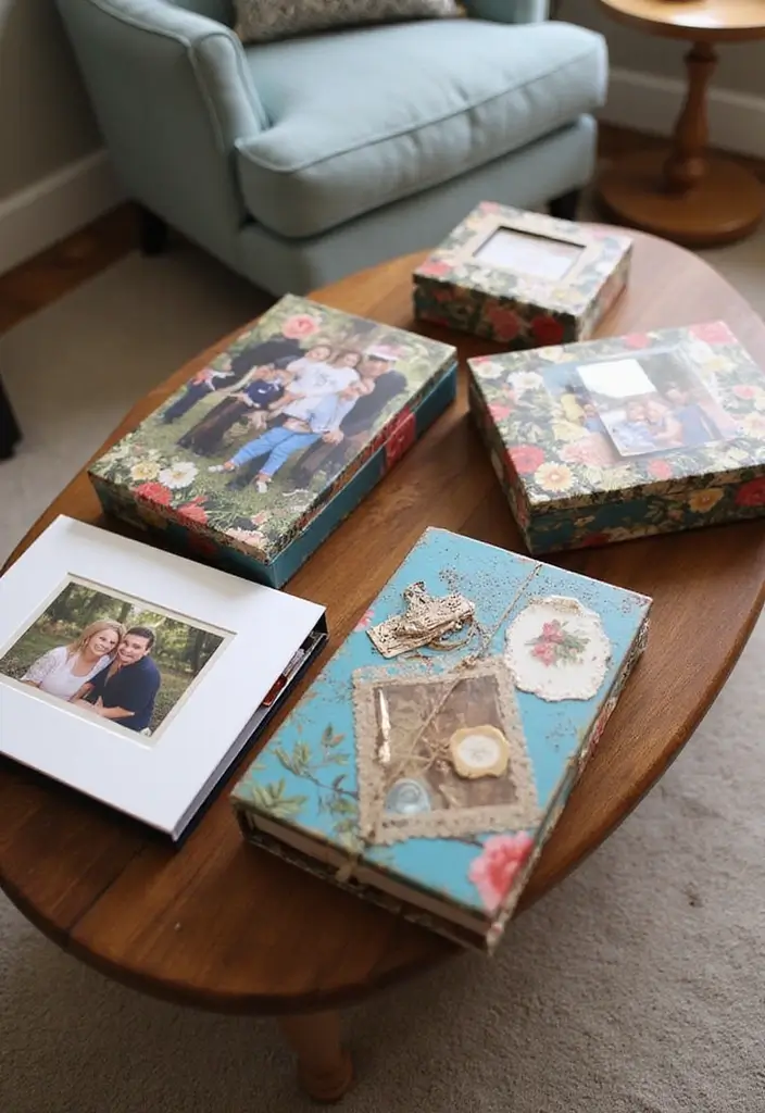 30+ Box Decoration Ideas That Make Storage Stylish and Personalized - 10. Personalized Photo Boxes