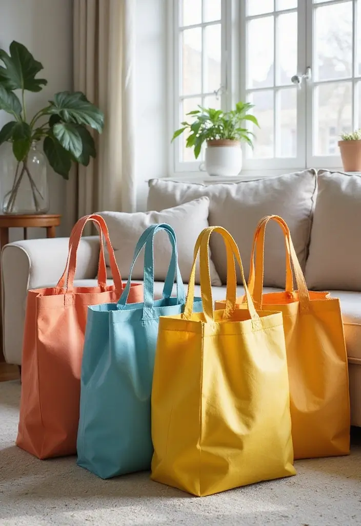 30+ Box Decoration Ideas That Make Storage Stylish and Personalized - 25. Reusable Shopping Bags as Boxes