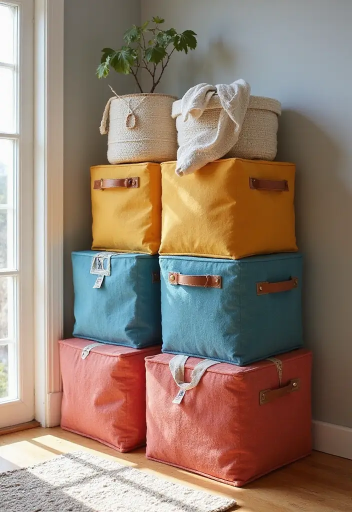 30+ Box Decoration Ideas That Make Storage Stylish and Personalized - 29. Fabric Storage Cubes