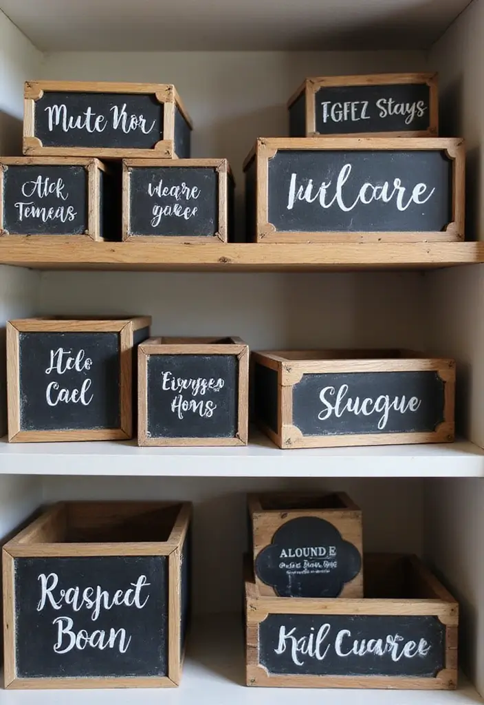 30+ Box Decoration Ideas That Make Storage Stylish and Personalized - 7. Customizable Chalkboard Boxes