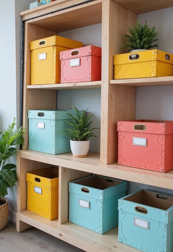 30+ Box Decoration Ideas That Make Storage Stylish and Personalized - 9. Colorful Box Collage