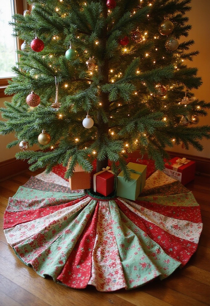 30+ Christmas Craft Ideas That Bring Holiday Cheer to Your Home - 15. Eco-Friendly Tree Skirt
