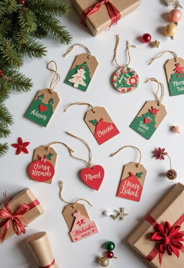 30+ Christmas Craft Ideas That Bring Holiday Cheer to Your Home - 19. DIY Personalized Gift Tags
