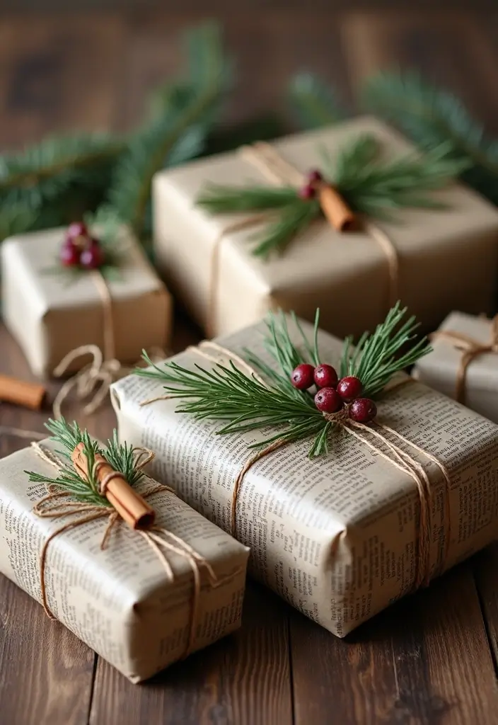 30+ Christmas Craft Ideas That Bring Holiday Cheer to Your Home - 2. Eco-Friendly Wrapping Paper