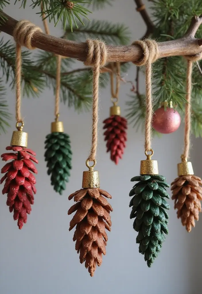 30+ Christmas Craft Ideas That Bring Holiday Cheer to Your Home - 3. Pinecone Christmas Tree Ornaments