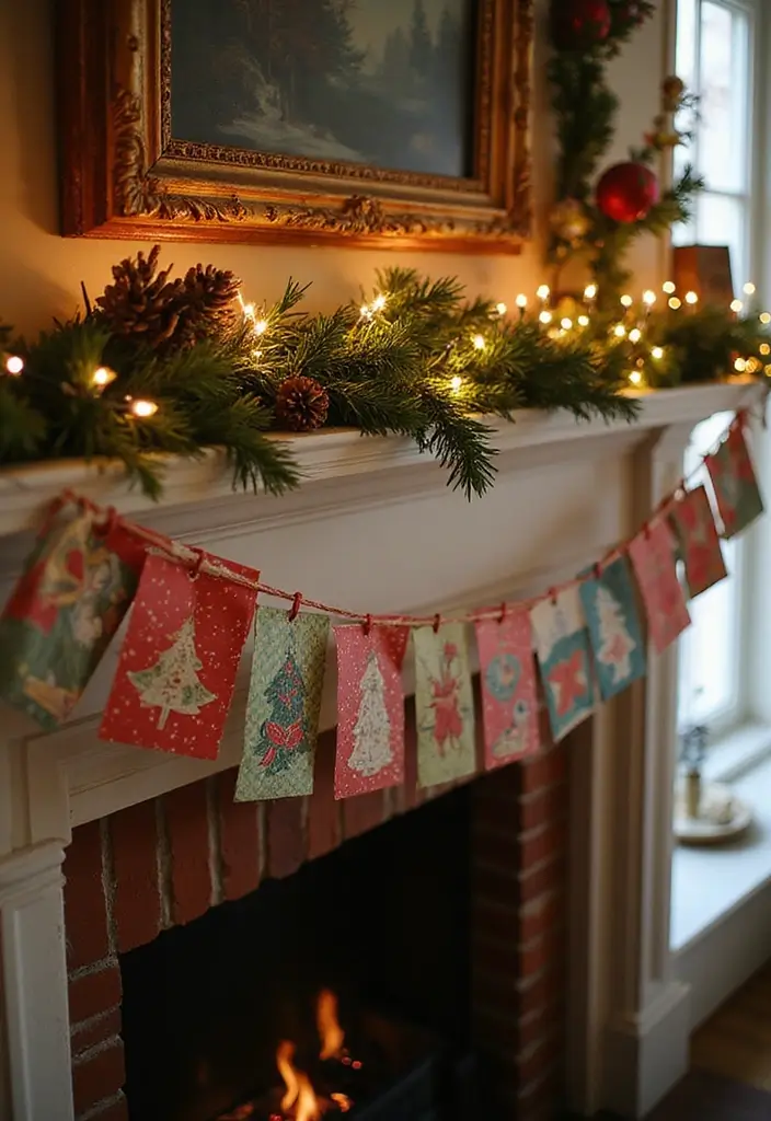 30+ Christmas Craft Ideas That Bring Holiday Cheer to Your Home - 5. Recycled Holiday Card Bunting