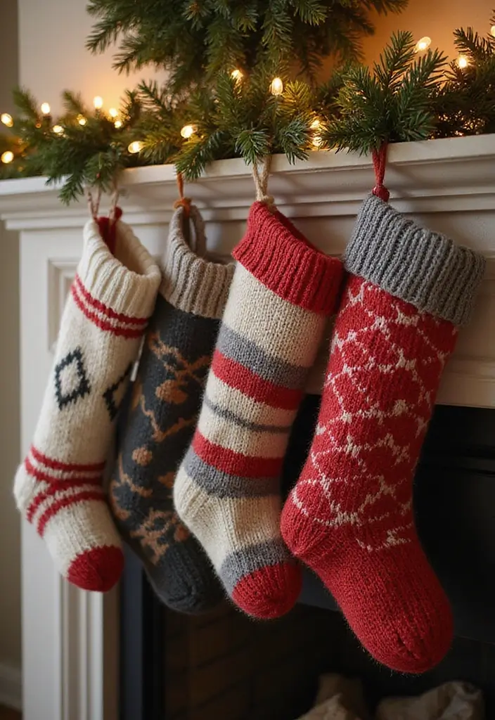 30+ Christmas Craft Ideas That Bring Holiday Cheer to Your Home - 7. Upcycled Sweater Stockings