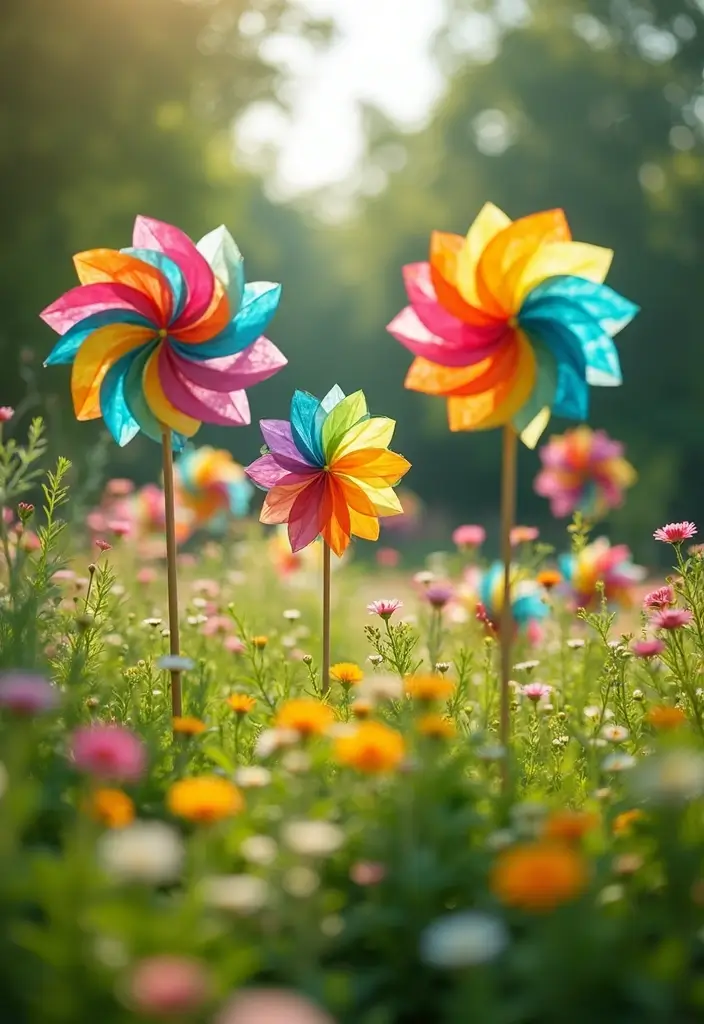 30+ Craft Ideas Summer That Keep Kids and Adults Entertained - 20. DIY Wind Spinners