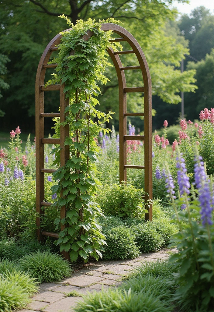 30+ Craft Ideas Summer That Keep Kids and Adults Entertained - 28. DIY Garden Trellis