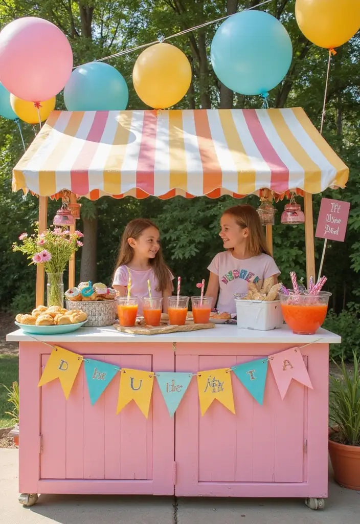 30+ Craft Ideas Summer That Keep Kids and Adults Entertained - 29. DIY Summer Treats Stand