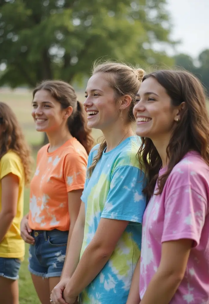 30+ Craft Ideas Summer That Keep Kids and Adults Entertained - 4. Tie-Dye T-Shirts