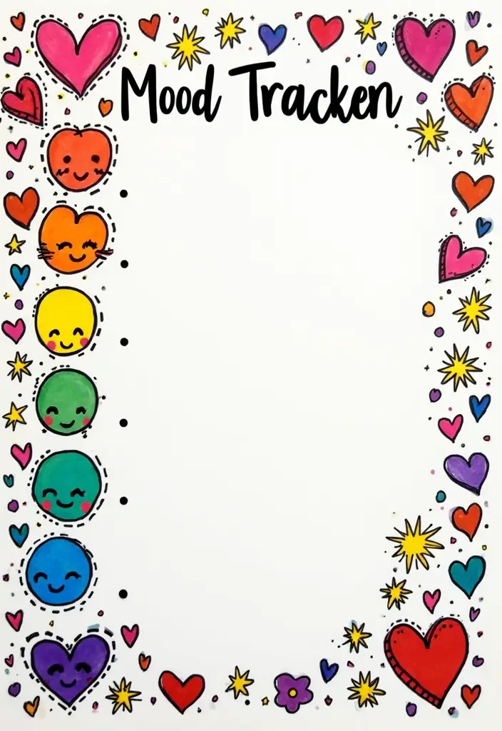 30+ Cute Journal Ideas That Are Fun, Creative, and Aesthetic - 12. Mood Tracker Pages