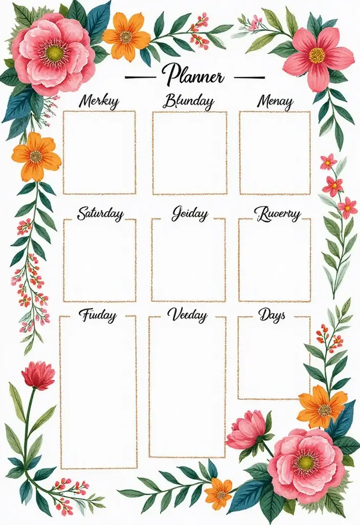 30+ Cute Journal Ideas That Are Fun, Creative, and Aesthetic - 17. Weekly Planner Layouts