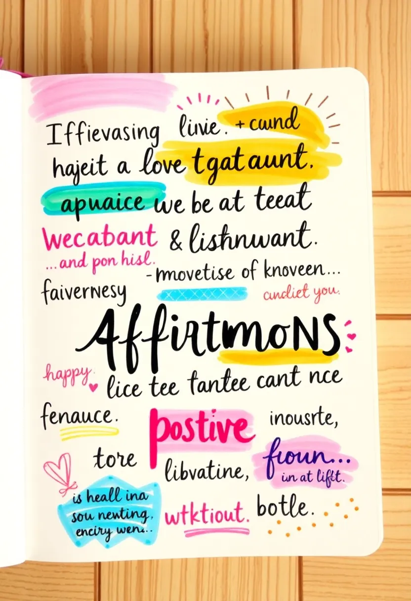 30+ Cute Journal Ideas That Are Fun, Creative, and Aesthetic - 21. Positive Affirmations Journal