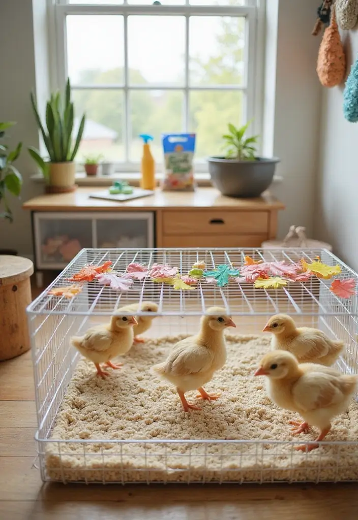 30+ DIY Brooder Box Ideas For Creative Pet Projects - 11. Indoor Wire Cage Brooder