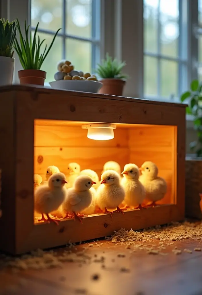30+ DIY Brooder Box Ideas For Creative Pet Projects - 14. DIY Heat Lamp Brooder
