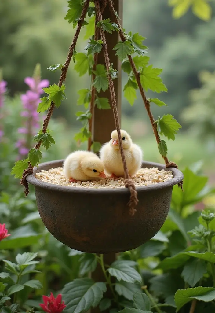 30+ DIY Brooder Box Ideas For Creative Pet Projects - 16. Hanging Planter Brooder